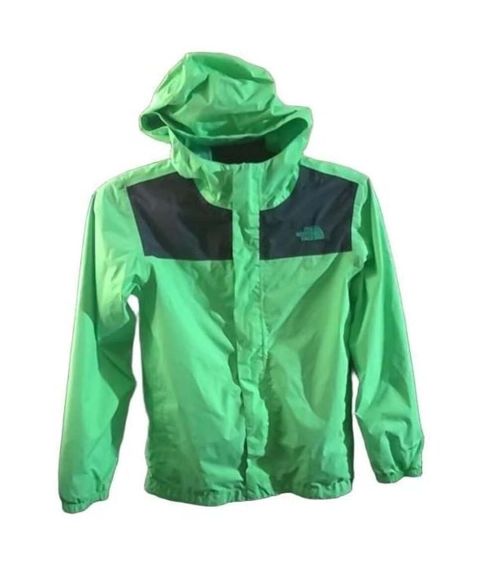 The North Face Boys Antora Rain Jacket Neon Green Black